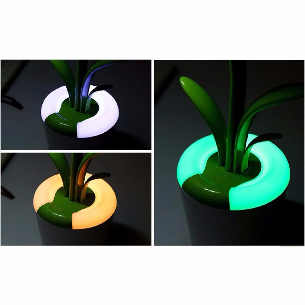 Creative Clivia Table Lamp LED Protection Eyes USB Charging Colorful Atmosphere study lamp For Home Decor gift mesa de luz80609 | Освещение