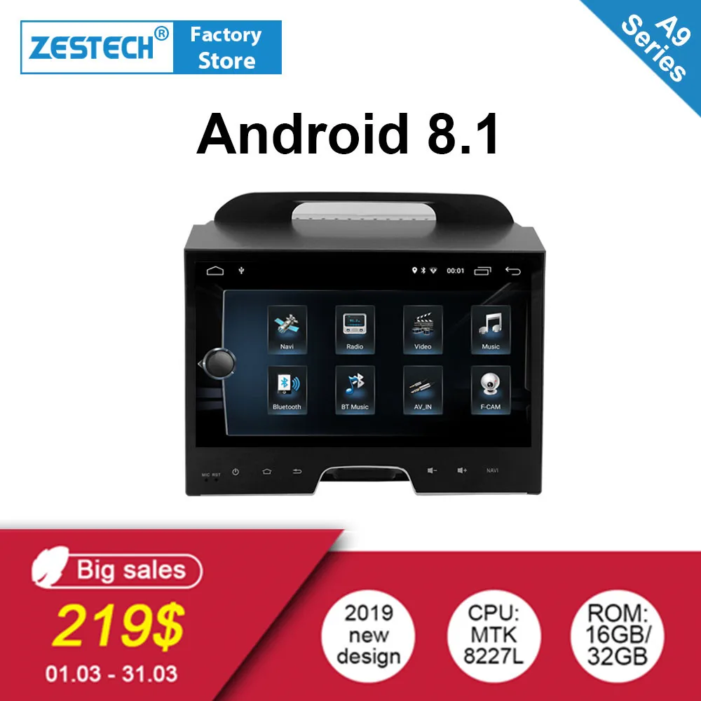 Zetech 2019 Android 8 1 автомобильный DVD для KIA Sportage 2011 2012 2013 2014 2015 головной убор gps навигация