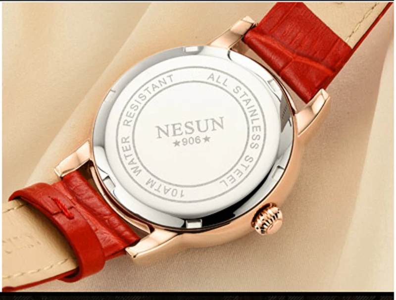 Switzerland Nesun женские часы люксовый бренд кварцевые жемчужные Часы Relogio Feminino с