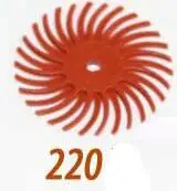 grit220 3m Радиальная щетина щетка Зернистость: 80#, 120#, 220#, 320#, 400#. Диаметр: 24 мм 100 ПК пакет инструмент для полировки ювелирных изделий - Цвет: grit220