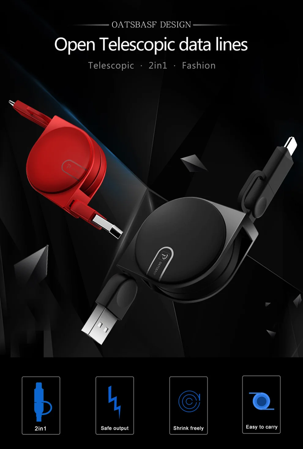 2 в 1 USB кабель для iPhone XS Max X XR 7 8 6 6S Plus Micro USB кабель для Xiaomi huawei samsung выдвижной для мобильного телефона кабель