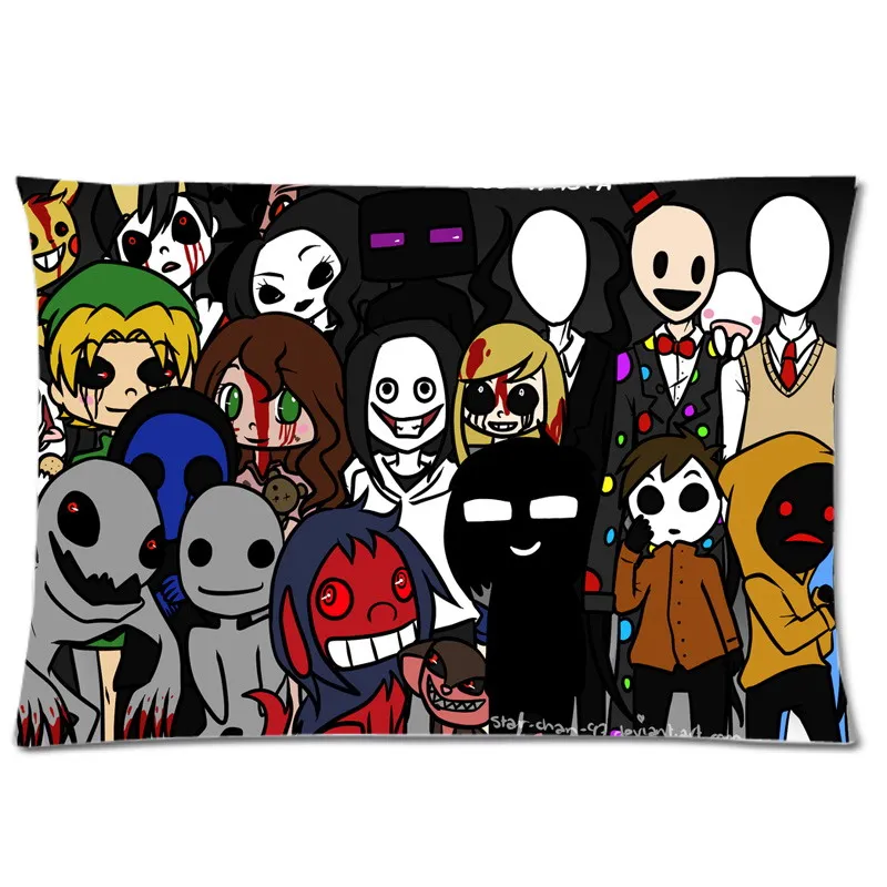 Модные Creepypasta Family Мягкий Чехол на подушку полиэфирная наволочка Прямоугольник