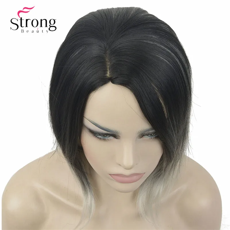 StrongBeauty короткий прямой Темно-красный выделенный Боб Стиль обметанная челка синтетический парик