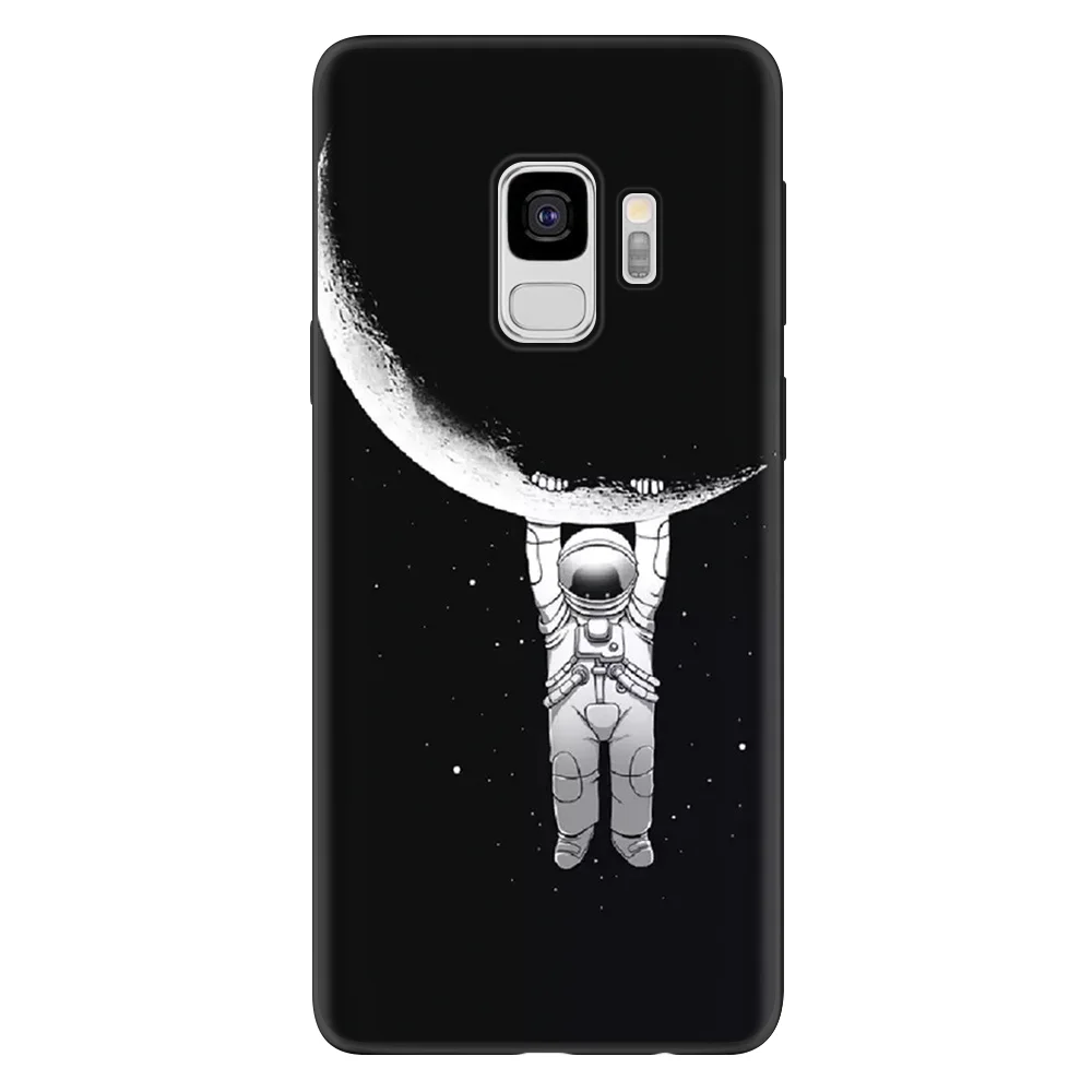 Мультфильм Космос Луна Крышка для samsung Galaxy J5 J6 J7 Prime J3 J4 J6 плюс S6 S7 край S8 S9 S10 плюс S10e чехол