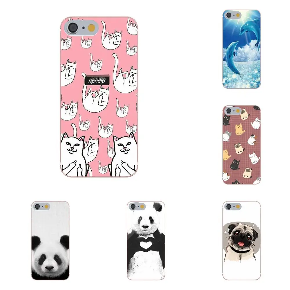 Fashion Animals Cat Dog Pug Deer Panda Print For Apple iPhone 4 4S 5 5C 5S SE 6 6S 7 8 Plus X | Мобильные телефоны и