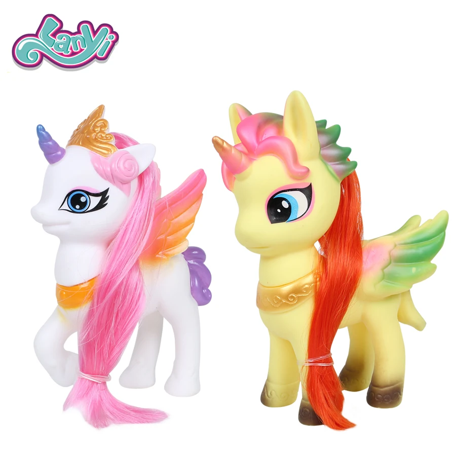 Оригинальный Единорог Lanyitoys горячая Распродажа радужные пони игрушки фигурка