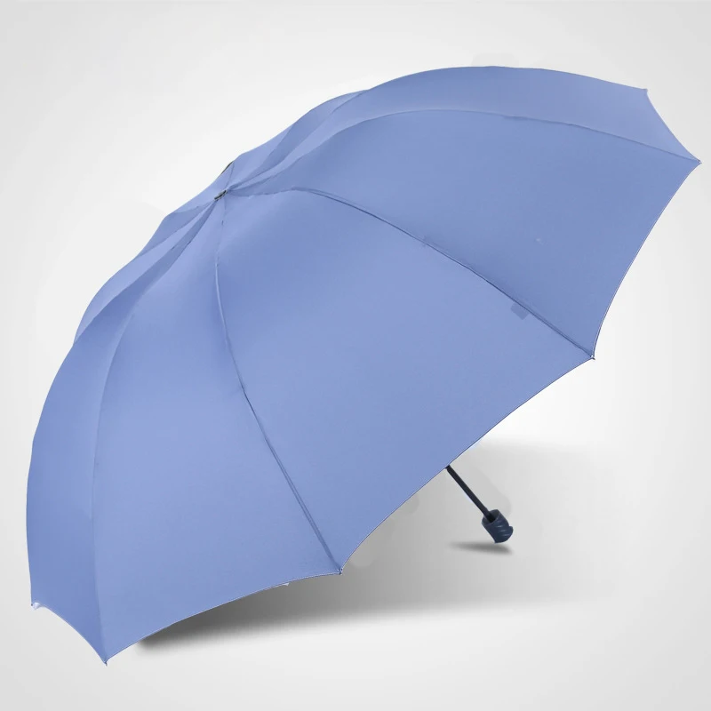 Sky blue Fancytime 130 см зонтичный большой мужской зонт от дождя женский ветрозащитный Большой Зонт мужской женский зонт от солнца 3 складной зонт - Цвет: Sky blue