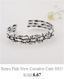 Сейлор Мун простой дикий полый бисер 925 пробы Серебряный темперамент Женский модный изменяемый Размер браслеты SBR025
