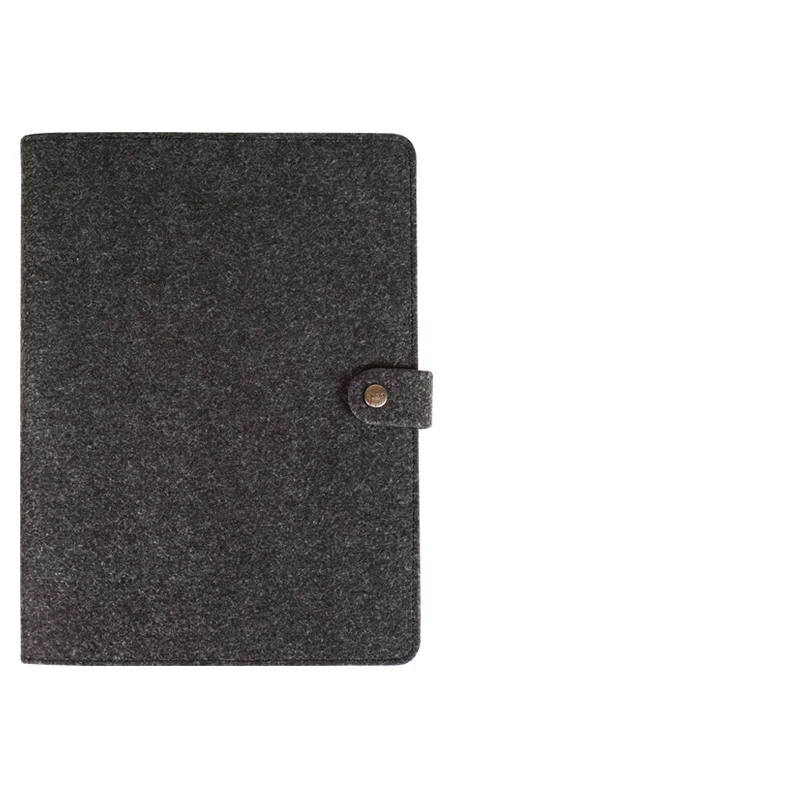 Fastener Black Фетровая Обложка для ноутбука офисная тетрадь B5 большой блокнот планировщик ежедневных заметок многоразовые блокноты бизнес Канцтовары на заказ - Цвет: Fastener Black