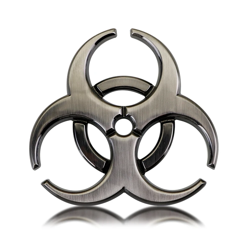 Винтажные 4 кольца Biohazard биологическая опасность зонтик хромированный металлический выдалбливающий значок эмблема автомобильный Стайлинг декоративные наклейки