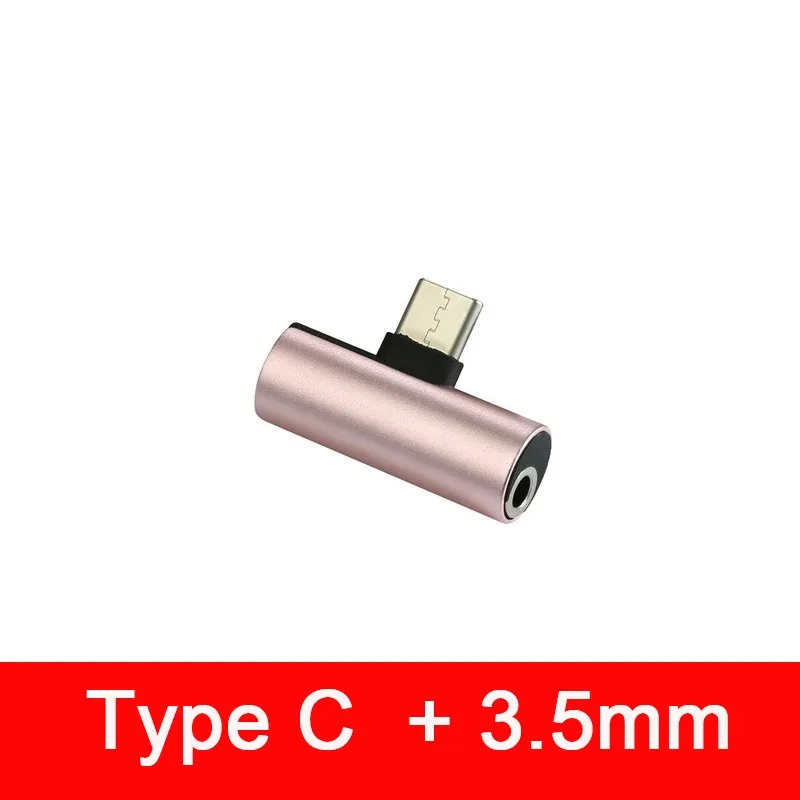 Type C And 3.5 MM 2 в 1 Тип usb C до Тип-C адаптер для samsung S8 S9 плюс Коврики 20 Pro LeEco 3 3 т Зарядное устройство аудио AUX Наушники 3,5 мм адаптер - Цвет: Type C And 3.5 MM
