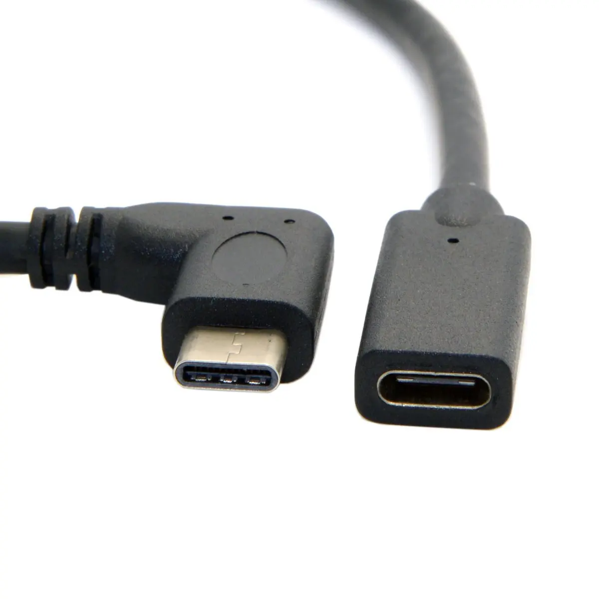 YSAGi 1 м 3 фута 90 градусов USB 3. 0 Type C штекер гнездо удлинитель для зарядки и