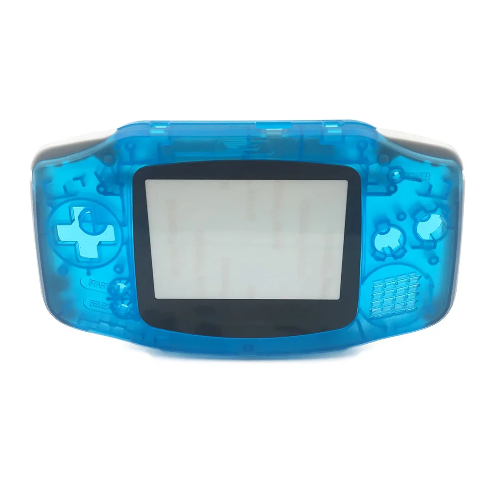 B3 Clear Blue New Зеленый и синий для Gameboy Advance светится в темноте пластиковый чехол корпус w экран для GBA светящийся чехол - Цвет: B3 Clear Blue New