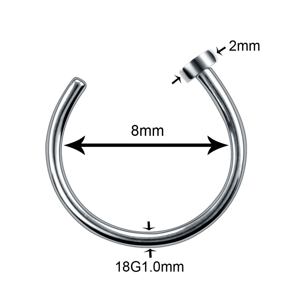 Style 22 1 шт. титановый пирсинг для уха, пирсинг спиральной раковины, Daith кольцо, серьги-гвоздики, кольца для губ, промышленный пирсинг, пирсинг для языка - Окраска металла: Style 22