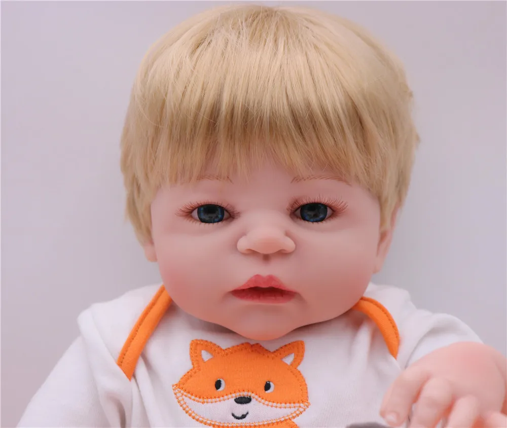 Куклы Reborn boy 22 &quot55 см роскошный комплект одежды с лисой полностью силиконовые