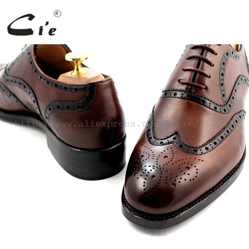 Мужские броги из натуральной телячьей кожи на шнуровке|welt|welted shoes |