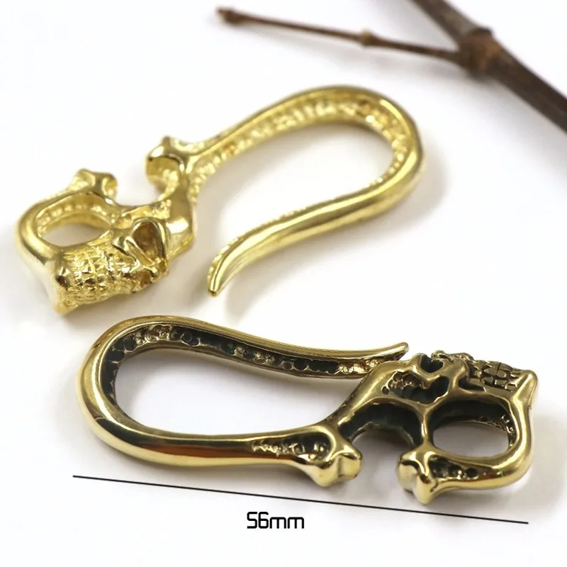 Pure Brass Decorative S Hooks Copper Chained Cloth Chain Bracelet Keychain BD017 | Дом и сад