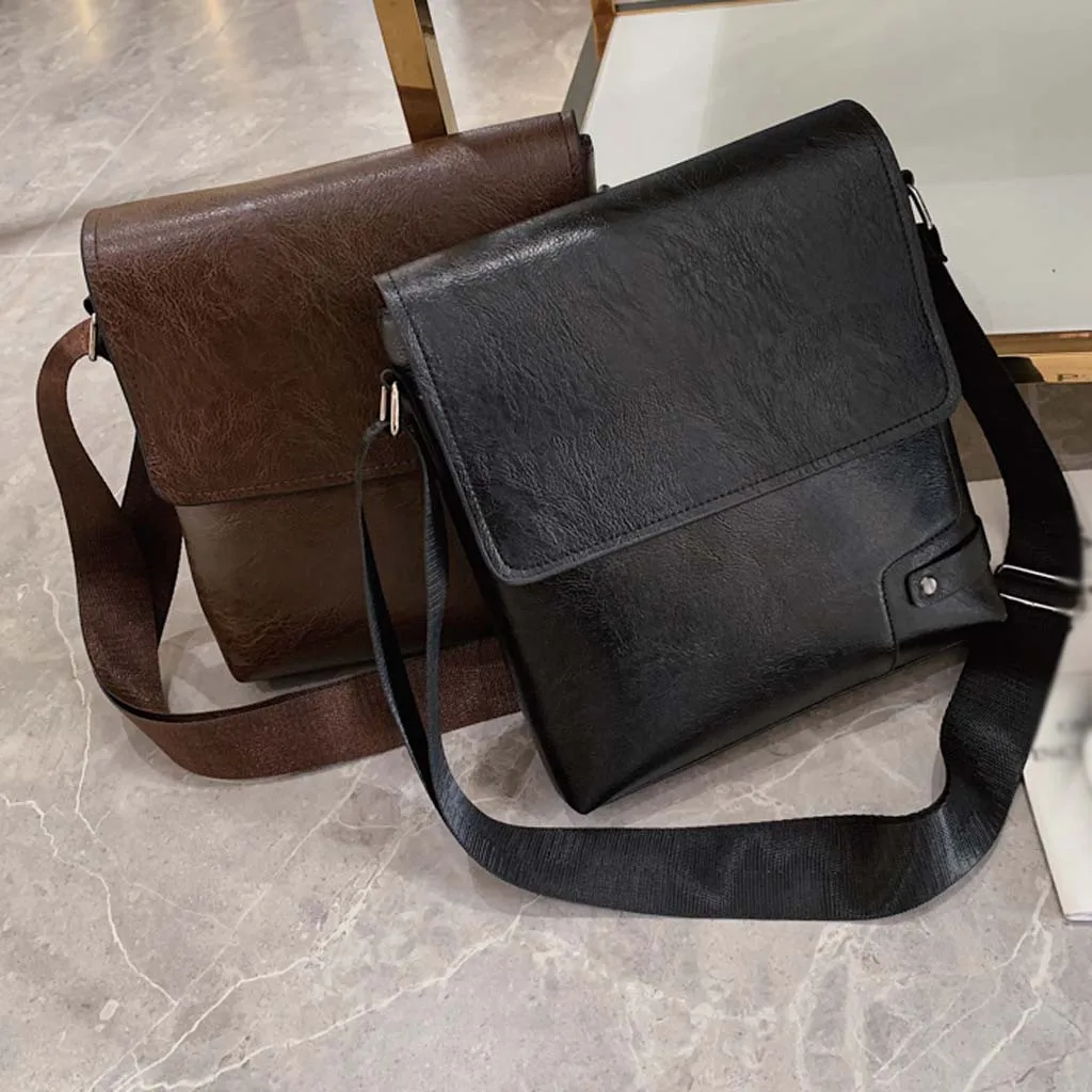 Coneed мужская деловая сумка мессенджер однотонный классический простой дизайн на