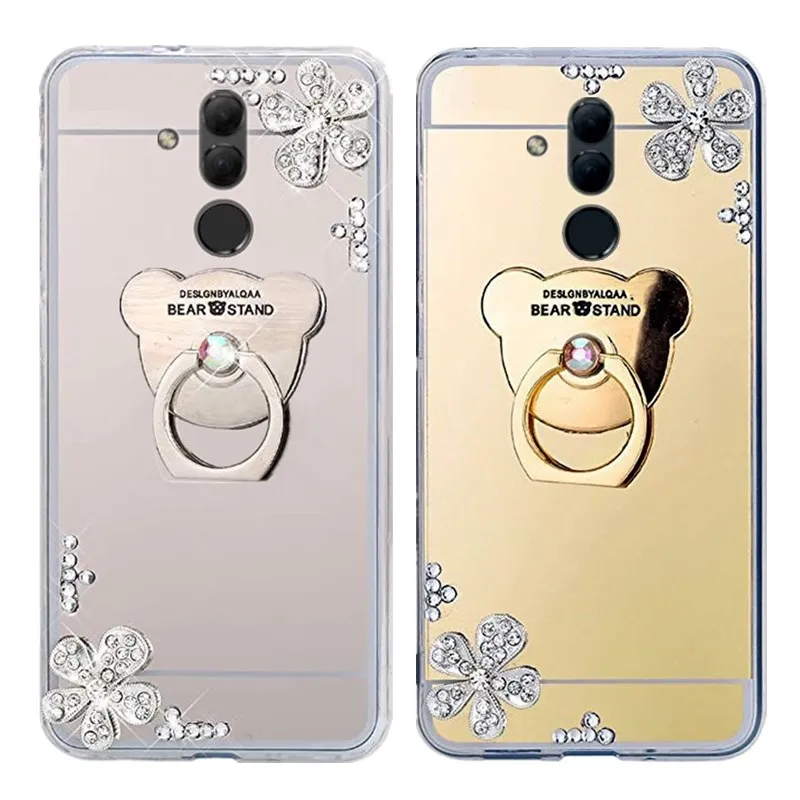 Чехол для Huawei Mate 20 Lite зеркальный чехол TPU держатель телефона 3D Блестящий Pro