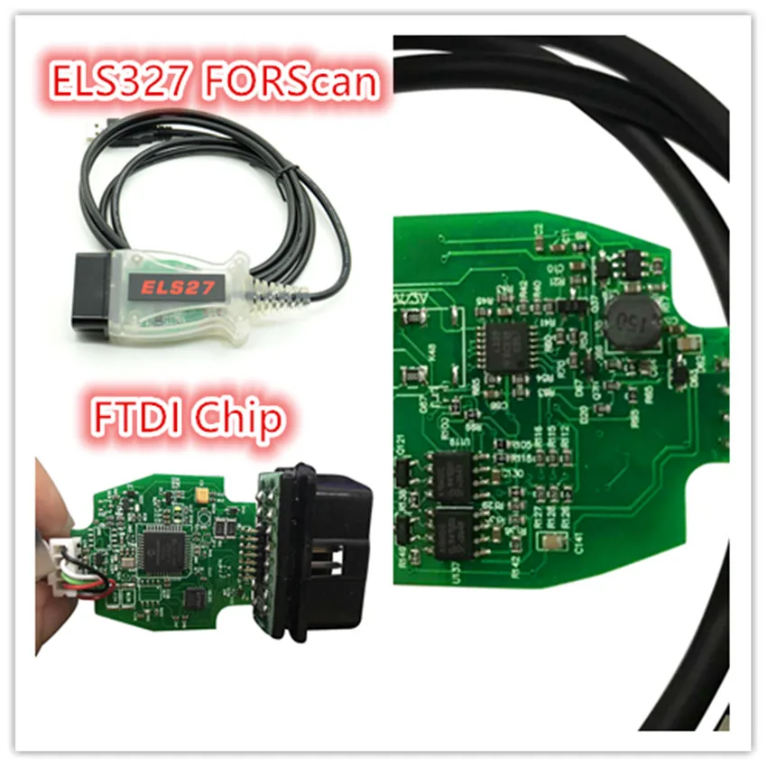 ELS27 FORScan PIC24HJ128GP+ FTDI микрочип разработан для работы над ELM327& J2534 ELS 27 V2.2.6C