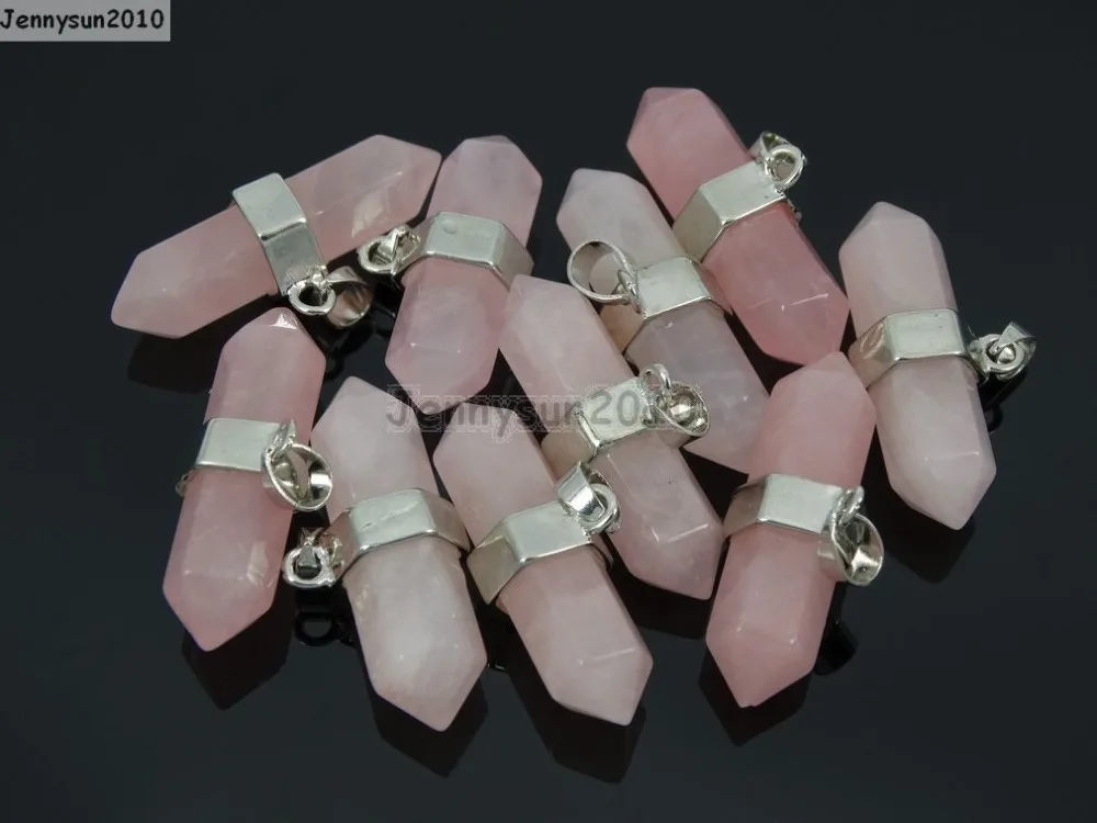 

Натуральный розовый кварц-z драгоценные камни горизонтальные шестиугольные Рейки Чакра ожерелье из бисера ювелирные изделия 10 шт./упак.