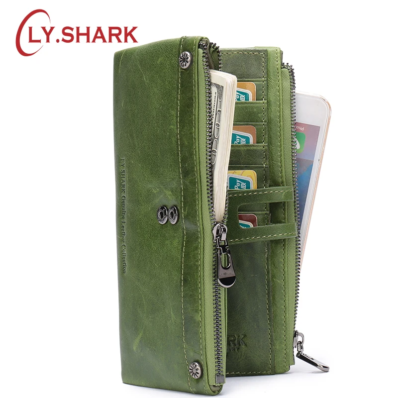 LY. SHARK известный бренд кошельки для женщин натуральная кожа Moda Mujer 2018 кошелек
