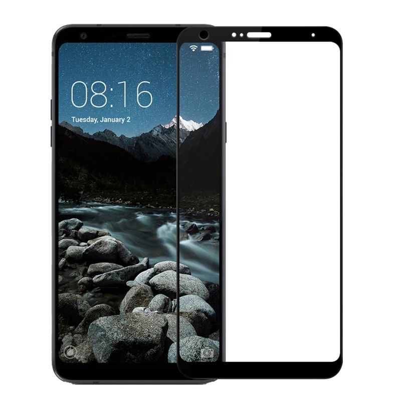 Полное покрытие из закаленного стекла для LG Q Stylus 6," Защита экрана для LG Q Stylus Plus Stylus+ Гальваническая защитная пленка