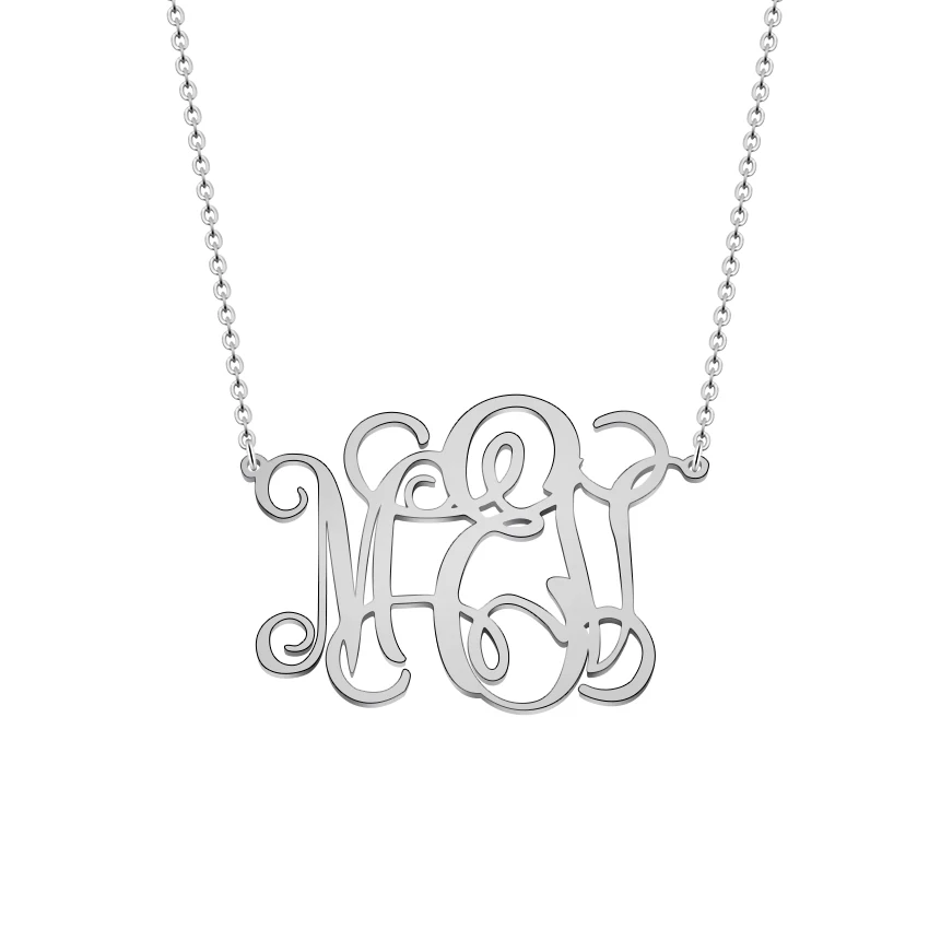Fashion Personalized Custom Monogram Necklace Women Initial Pendant Chains Necklaces Birthday Gifts Valentine's Day Jewelry Kids