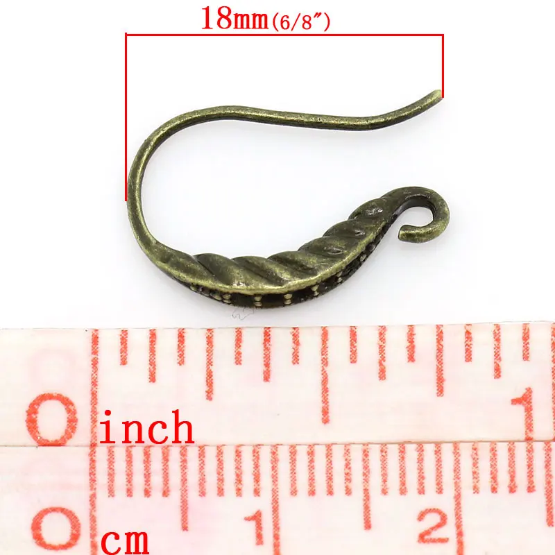 10 шт. античные бронзовые серьги MJARTORIA в ушной проволоке старые медные крючки