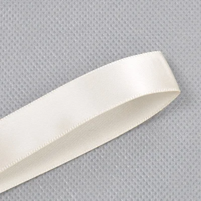 YAMA, 100 ярдов, двусторонняя сатиновая лента, 6, 9, 13, 16, 19, 22 мм, черный, красный, белый, серебристый цвет, для свадебного украшения, цветы ручной работы, подарки - Цвет: antique white 028