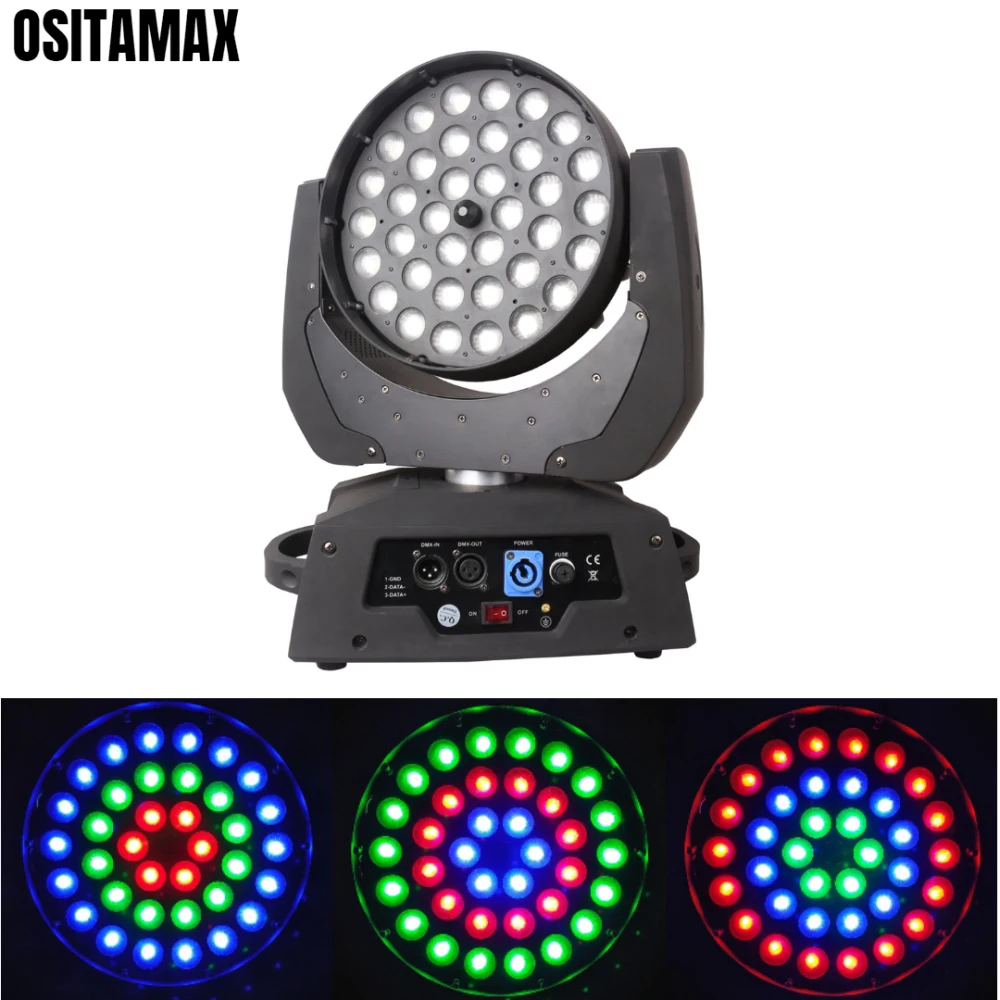 Lyre 36x15 Вт Zoom Moving Head Light RGBWA 5в1 вечерние свет мыть с эффектом DMX Lumiere оборудование для сценического освещения