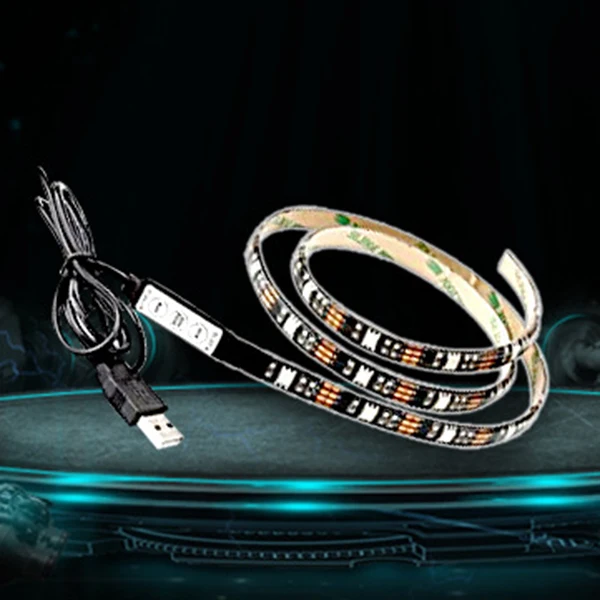 SHGO-Tv Led Backlight 5V Usb Power Supply Rgb Strip Light 5050 Waterproof 1M + Controller For Desktop Pc Bias Lighting | Освещение