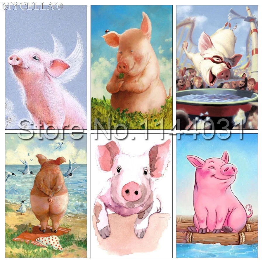 Алмазная живопись 5D &quotсделай сам&quot вышивка крестиком кристалл животные свинья
