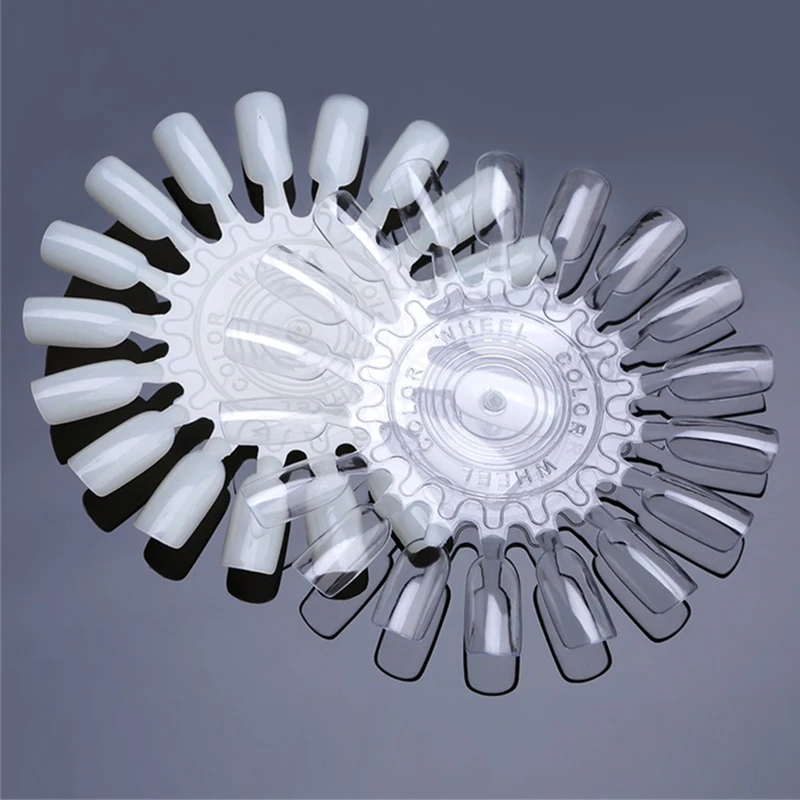 10 шт. натуральный белый лак для ногтей цветной дисплей диаграмма круглые