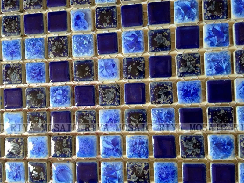 Free Shipping RIYA elegant Blue and white porcelain 25mmceramic mosaic tile bathroom waistline Bar counter Floor 22pcs/lot | Обустройство