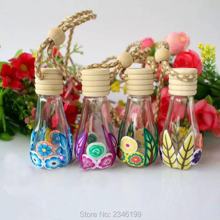 

30pcs/lot Empty Chinese Style Fimo Perfume Bottle, Fashion Small Polymer Clay Refillable Container, Elegant Perfume Empty Bottle