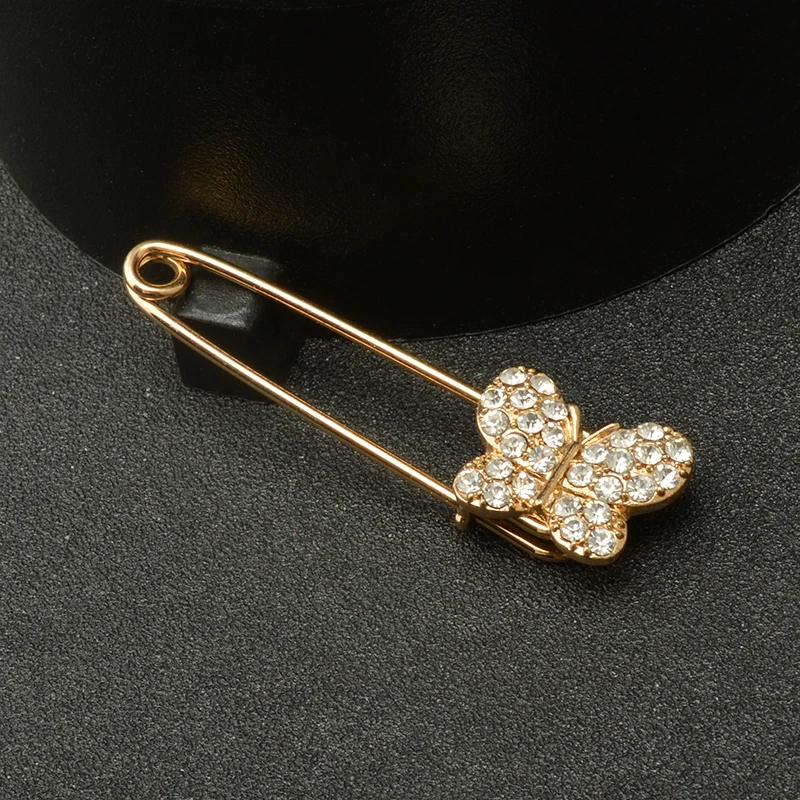 Классическая золотая брошь MZC в виде животного булавка для женщин маленькая