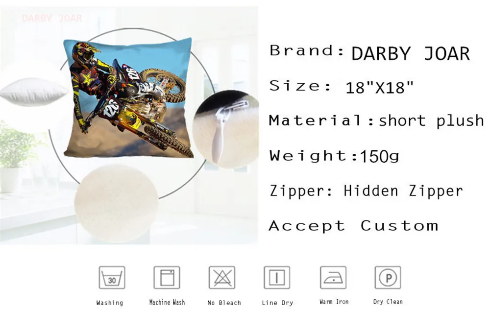 Подушки Фристайл DIRT BIKE Мотокросс пледы Чехол Подушка 14X1" 16X16" 18X1" 20X20" 24X24"