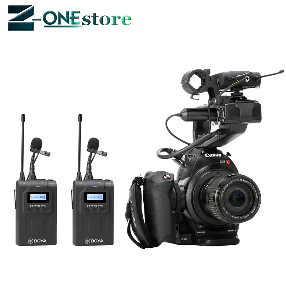 BOYA BY-WM8 Pro Микрофон конденсатор беспроводной микрофон Система Аудио Видео рекордер ресивер для Canon Nikon sony DSLR камеры