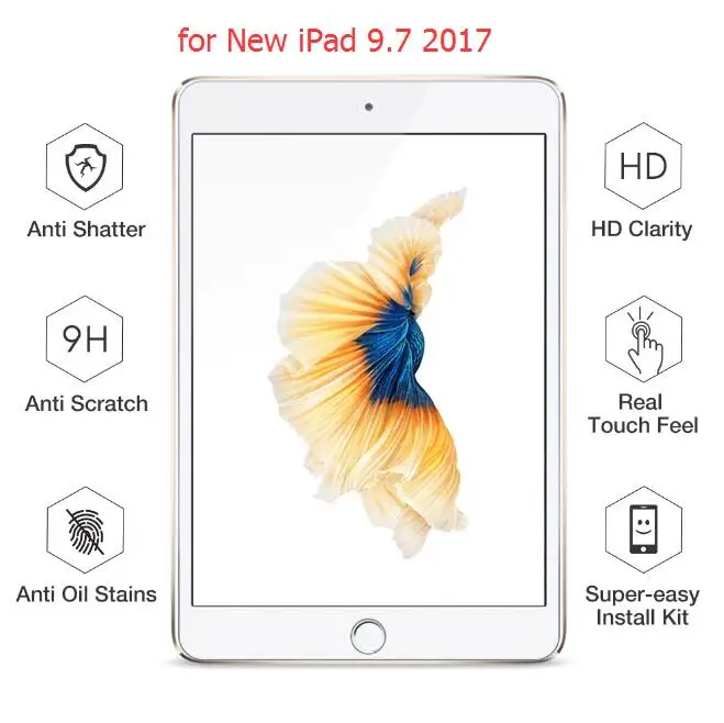 Для iPad Air/ Air 2 / Pro 9 7/iPad 7 2017 2018 A1893 A1822 стекло для планшета защита экрана закаленное