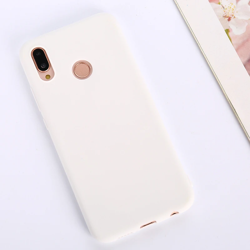 Honor 10i карамельный Мягкий ТПУ чехол для huawei Honor 10 Lite ударопрочность милые матовый Силиконовый защитный чехол Крышка - Цвет: White