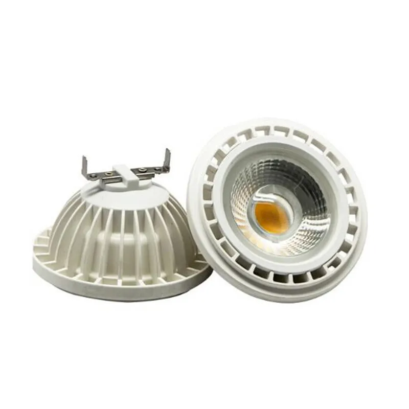 Dimmable LED COB AR111 15 Вт Light ES111 QR111 белый корпус GU10 G53 прожектор AC85 265V Бесплатная доставка