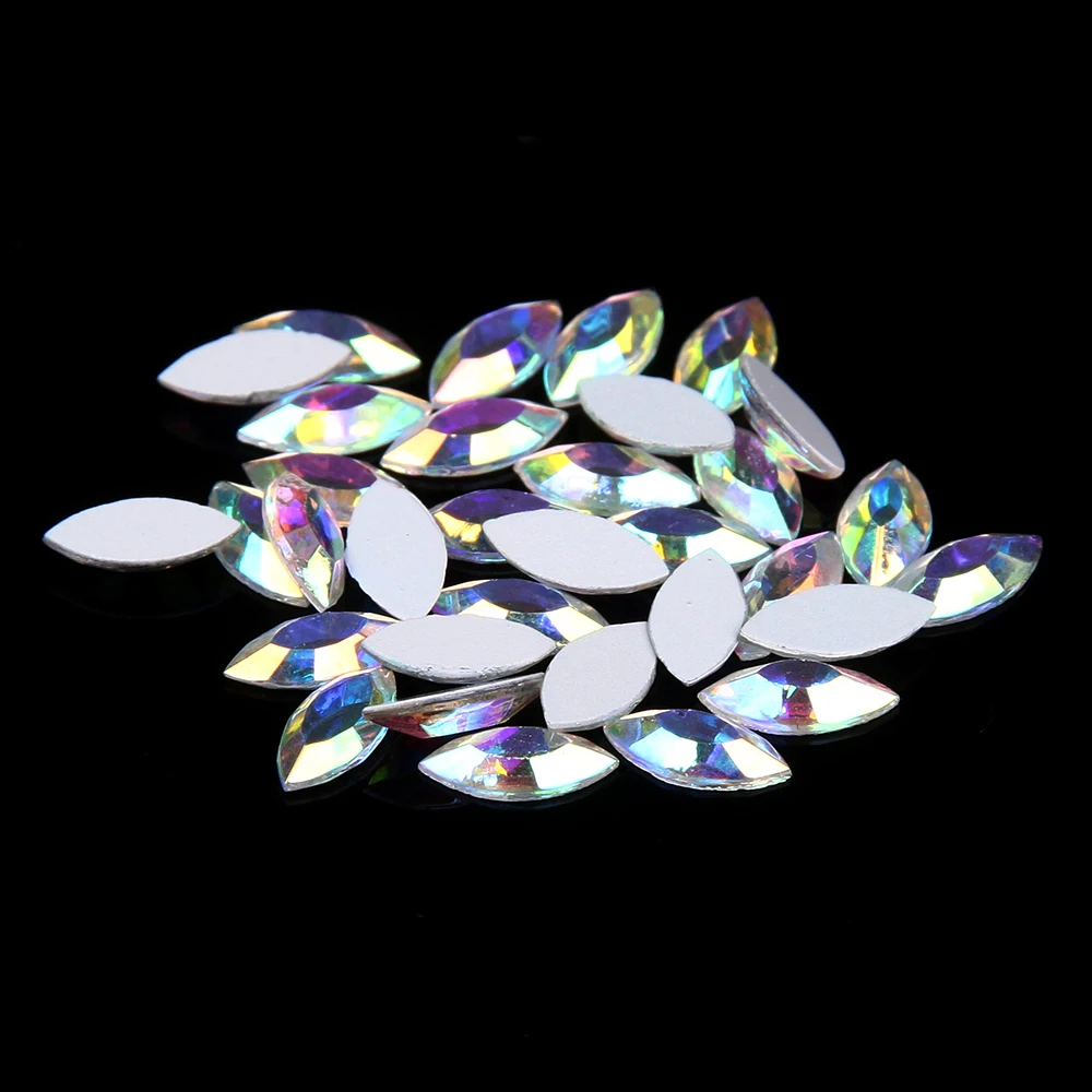 5 шт стеклянные драгоценные камни DIY Стразы для дизайна ногтей много форм