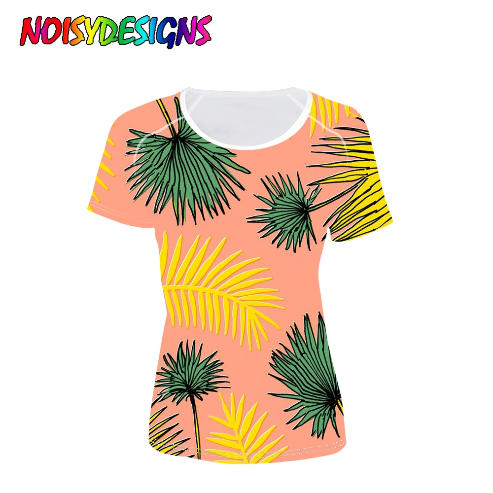 Женская футболка с коротким рукавом рисунком пальмы | одежда