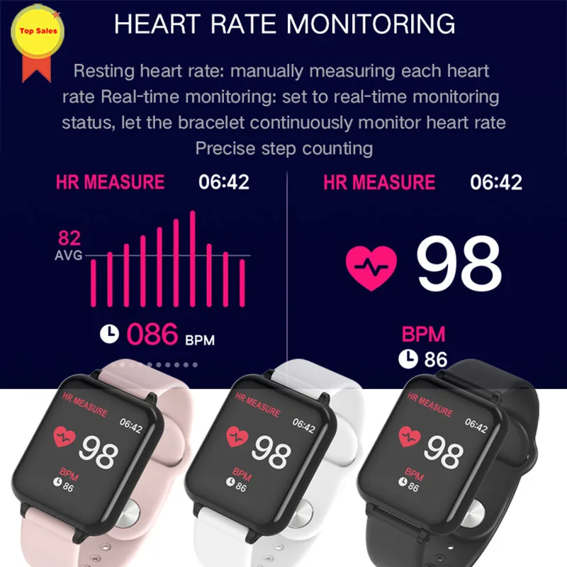 2019 Смарт-часы для женщин и мужчин смарт-браслет измерения артериального давления