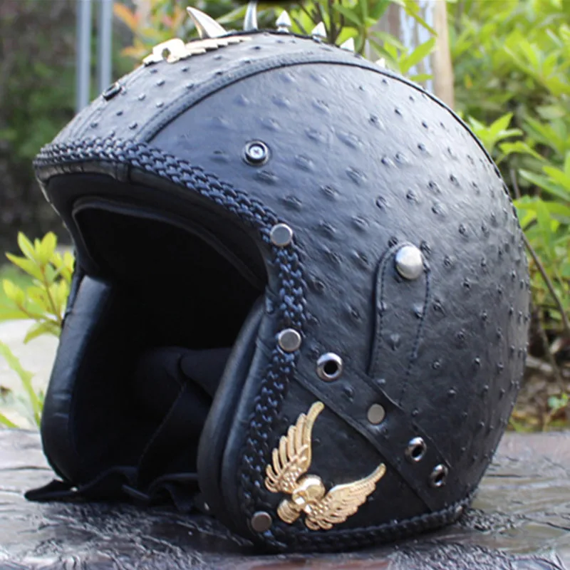 Индивидуальный заказ новый осенне-зимний винтажный Ретро мотоциклетный шлем из