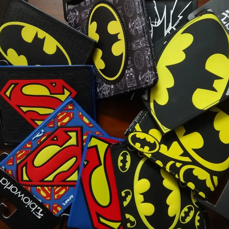 Новый дизайнерский бумажник Супермена Бэтмен бумажники с логотипом мультфильма