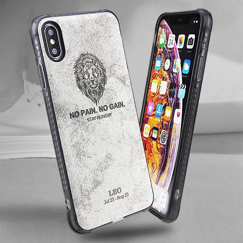 Phone Case For iphone 7 8 6 6s plus X Xs max XR Cover Twelve constellations Embossed Cases |