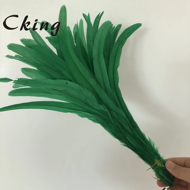 

Wholesale 50PCS 40-45CM New Deep Green Rooster tail Feathers For Decoration Craft Feather Christma Diy Pheasant Feathers Chicken