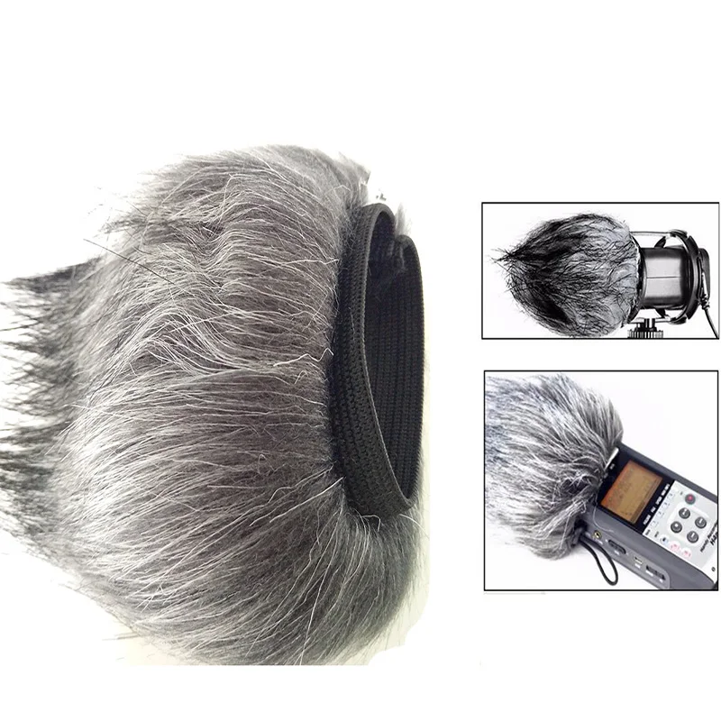 

Microphone Windshield Furry Universal Outdoor Furry Wind Cover Muff For TASCAM DR-44WL Video voice Recording Pen New Style HN-11